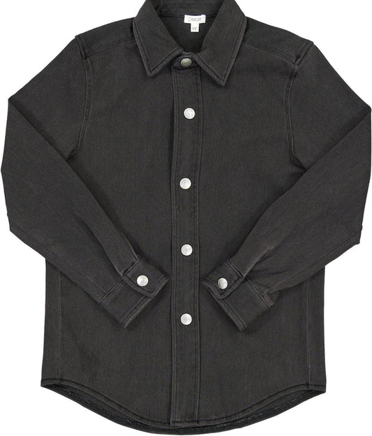 Boy Collar Denim Shirt
