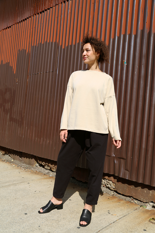 Boyfriend Pullover in Natural
