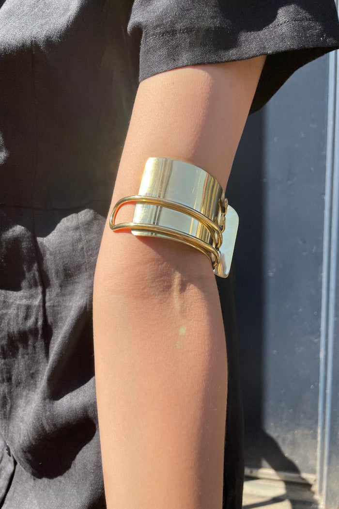 Brass Abstract Bangle
