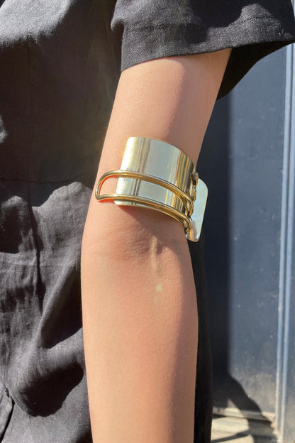 Brass Abstract Bangle