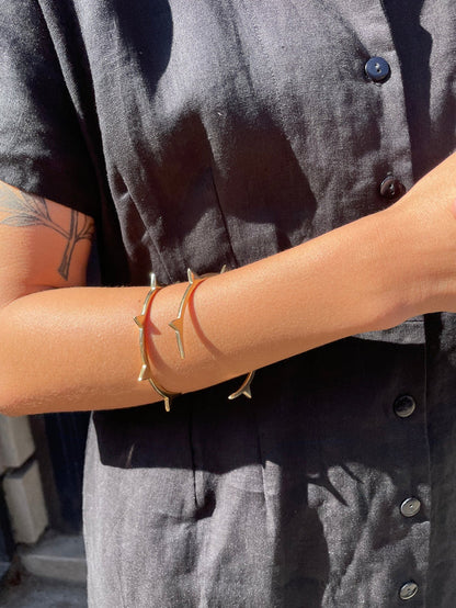 Brass Spike Bangle