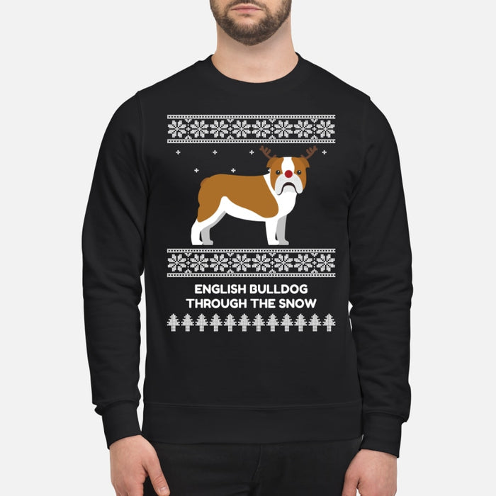 Bulldog Through The Snow - Unisex Sweatshirt