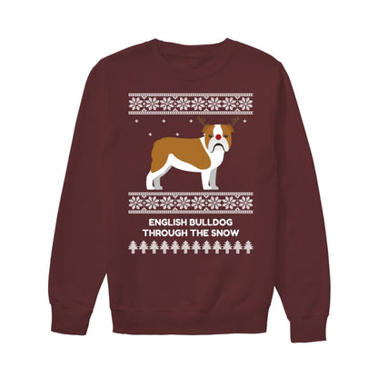 Bulldog Through The Snow - Unisex Sweatshirt