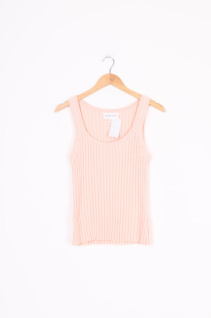Caitlin Crisp Womens Pink Top Size 12