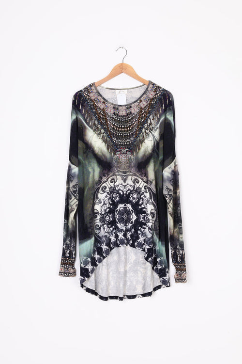 Camilla Womens Grey Top Size L