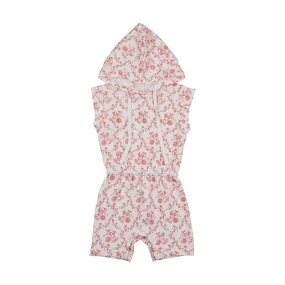 Campy Hooded Shorts Romper