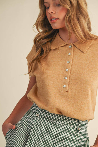 Cap Sleeve Sweater BLACK