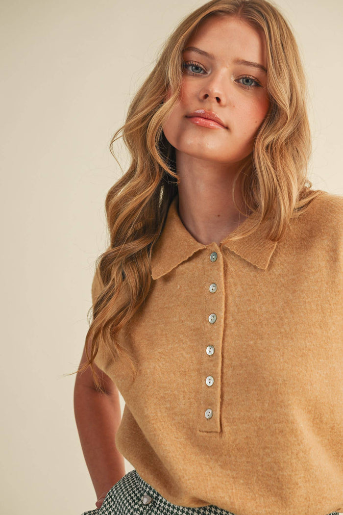 Cap Sleeve Sweater BLACK