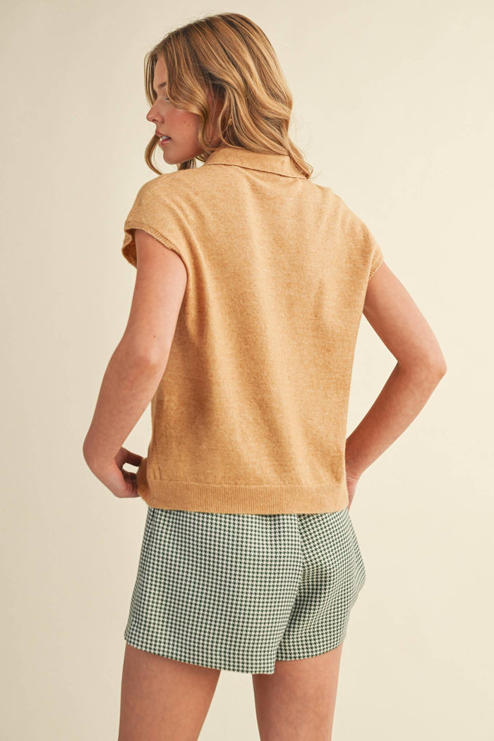 Cap Sleeve Sweater BLACK