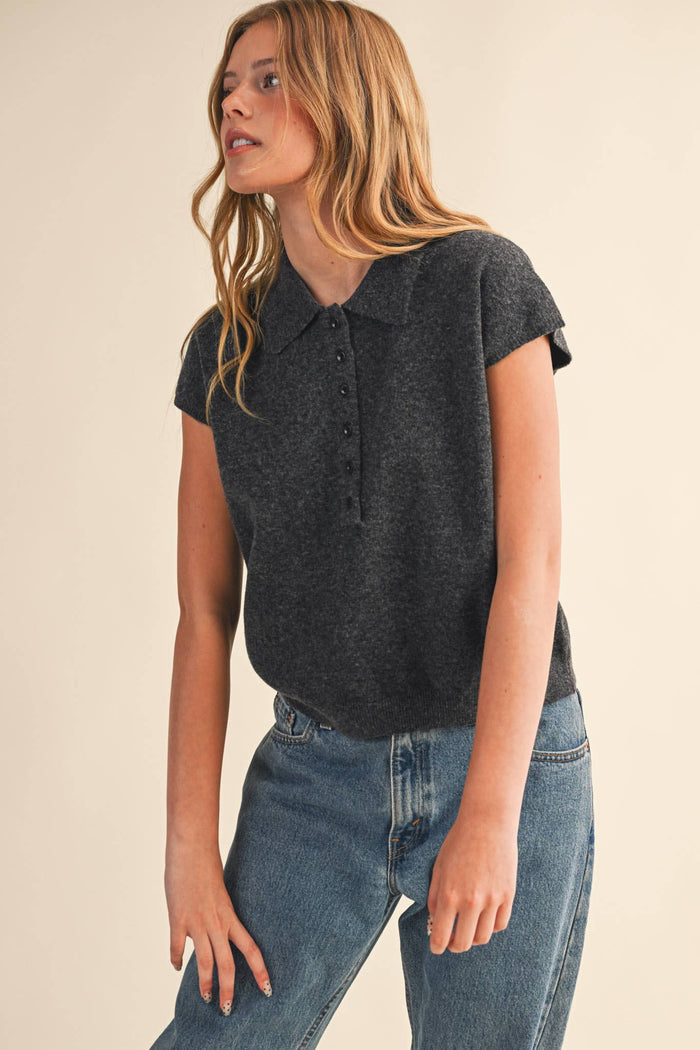 Cap Sleeve Sweater Ivory