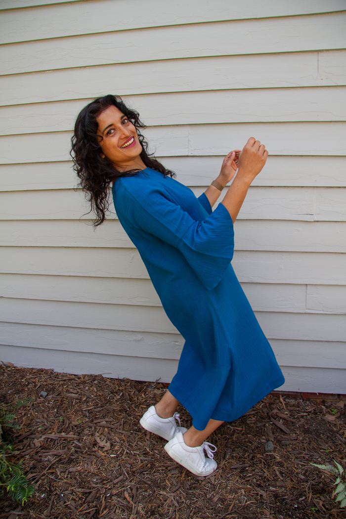 Cascade Dress, Laguna Blue