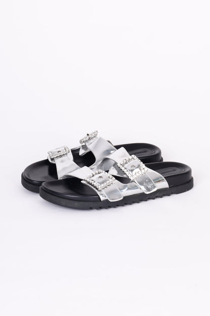 Charles & Keith Womens Silver Shoes Size EU 37
