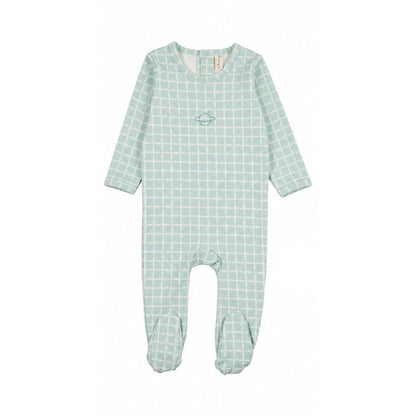 Checkered Embroidered Footie