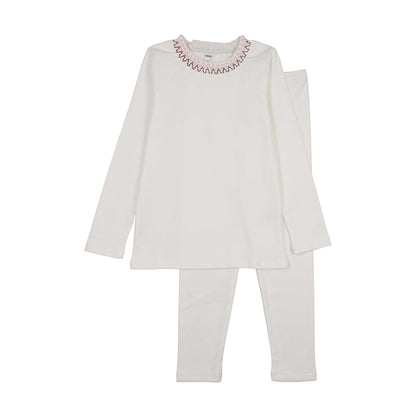 Chevron Stitch Long Sleeve Pajamas