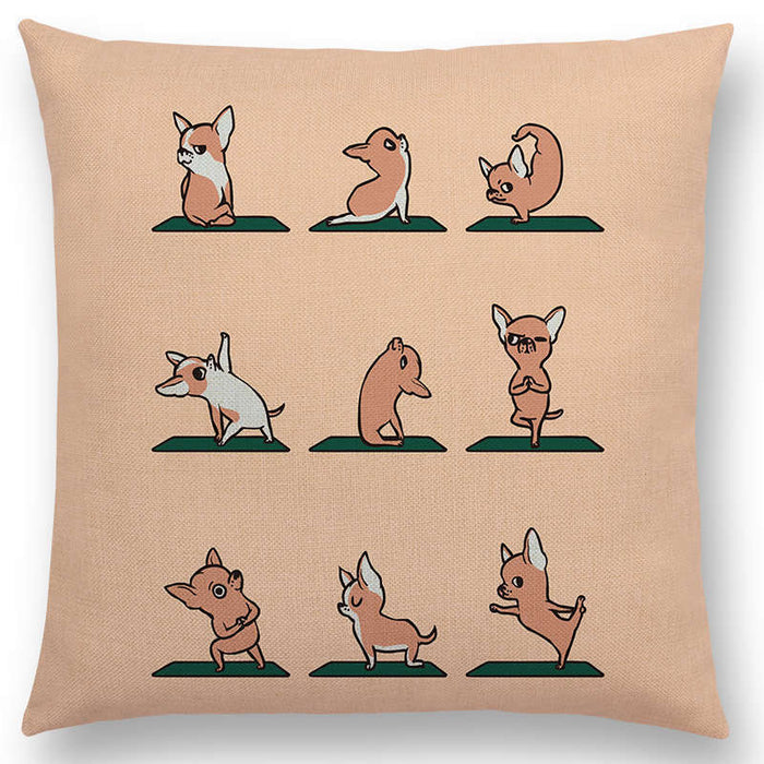 Chihuahua Yoga Pillow Case