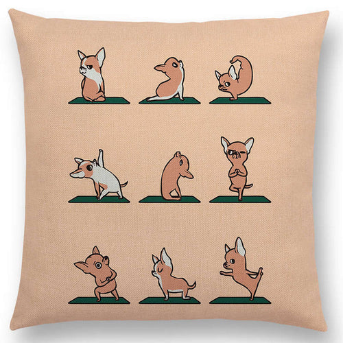 Chihuahua Yoga Pillow Case
