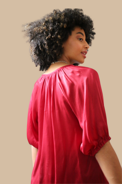 Circe Blouse in Grape Wine