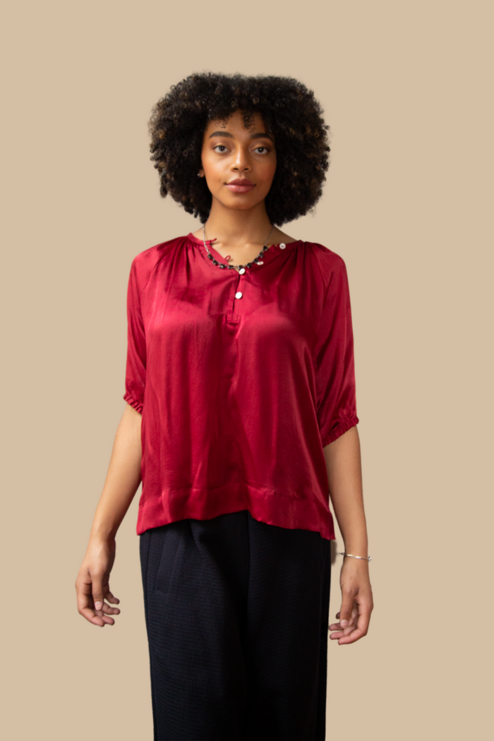 Circe Blouse in Grape Wine