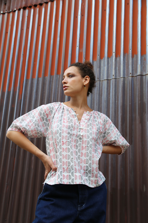 Circe Blouse in Half Moons