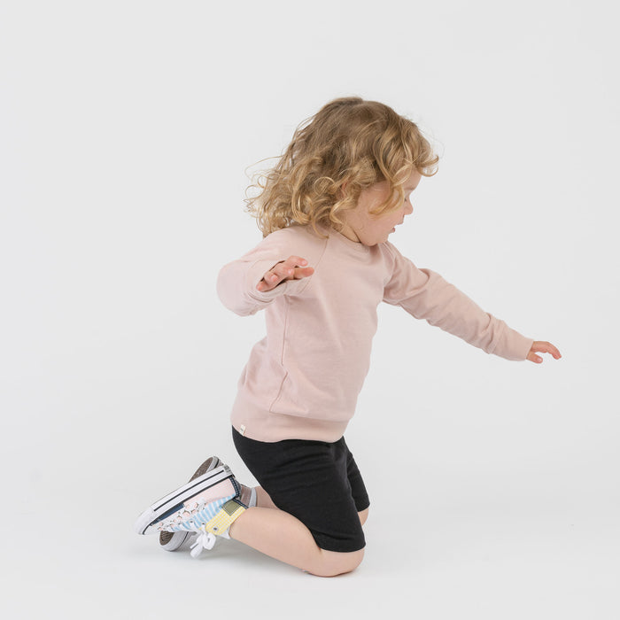 Cloud Bike Short - 100% GOTS-Certified Organic Cotton Shorts - Black - Made in Canada - Toddlers Kids and Teens - mini mioche