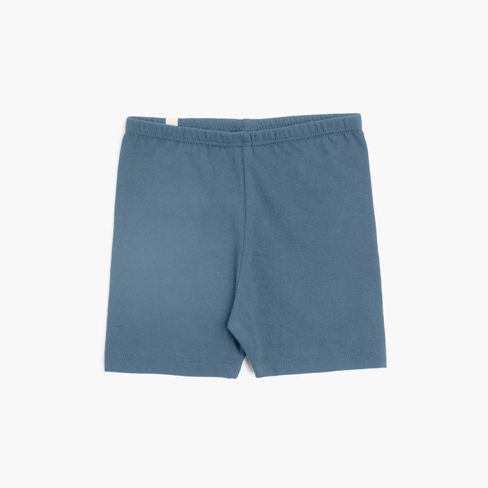 Cloud Bike Short - 100% GOTS-Certified Organic Cotton Shorts - River - Made in Canada - Toddlers Kids and Teens - mini mioche