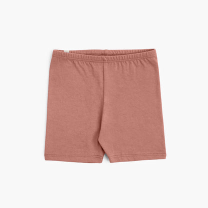 Cloud Bike Short - 100% GOTS-Certified Organic Cotton Shorts - Clay - Made in Canada - Toddlers Kids and Teens - mini mioche