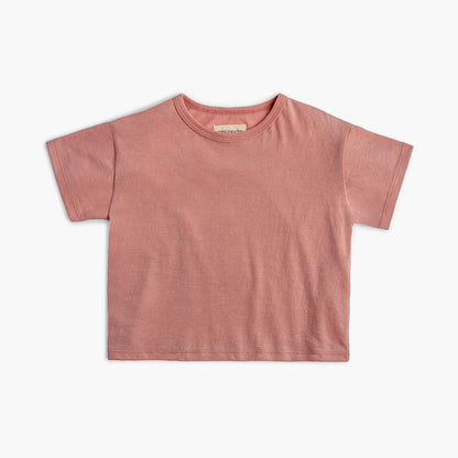 100% Organic Cotton Kids Tee - Cloud Slouchy Tee - Clay - Tshirts and Tops Made in Canada - Baby and Toddler - mini mioche