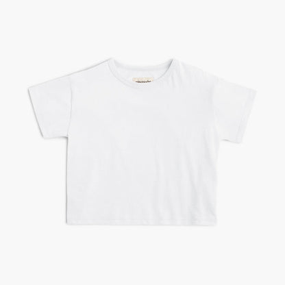100% Organic Cotton Kids Tee - Cloud Slouchy Tee - White - Tshirts and Tops Made in Canada - Baby and Toddler - mini mioche