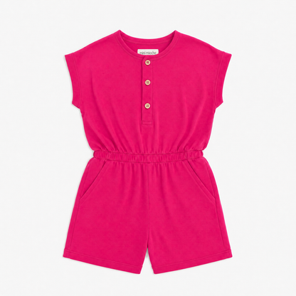 Cloud Coastal Romper - 100% GOTS Certified Organic Cotton Romper - Freesia - Kids - Made in Canada - mini mioche