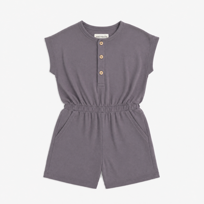 Cloud Coastal Romper - 100% GOTS Certified Organic Cotton Romper - Vintage Plum - Kids - Made in Canada - mini mioche