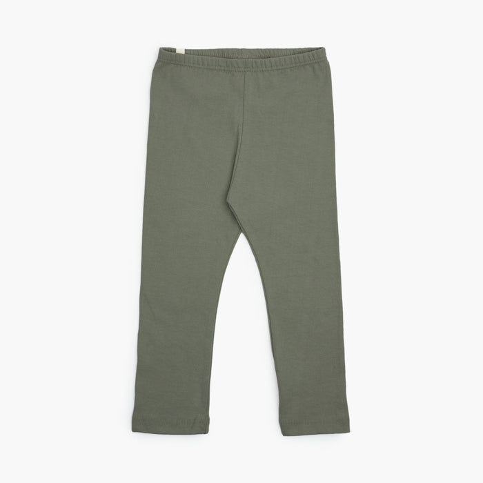 Organic Cotton Kids Leggings - Cloud Snug Leggings - Toddler and Baby Leggings - Sage - Made in Canada - mini mioche