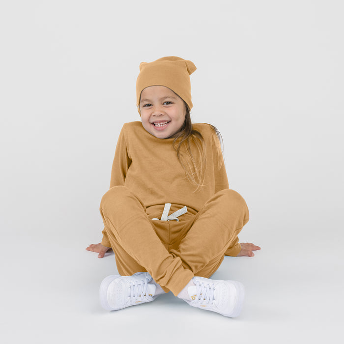 Cloud Long Sleeve Tee - 100% GOTS-Certified Organic Cotton Kids Tshirts - Honeycomb - Toddler Tweens and Teens - Made in Canada - mini mioche