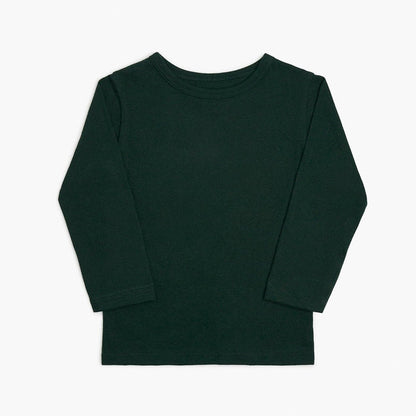 Cloud Long Sleeve Tee - 100% GOTS-Certified Organic Cotton Kids Tshirts - Pine - Toddler Tweens and Teens - Made in Canada - mini mioche