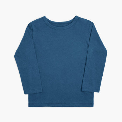 Cloud Long Sleeve Tee - 100% GOTS-Certified Organic Cotton Kids Tshirts - Cerulean - Toddler Tweens and Teens - Made in Canada - mini mioche