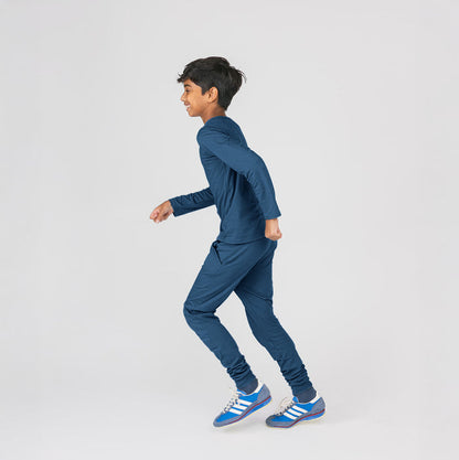 Cloud Long Sleeve Tee - 100% GOTS-Certified Organic Cotton Kids Tshirts - Cerulean - Toddler Tweens and Teens - Made in Canada - mini mioche