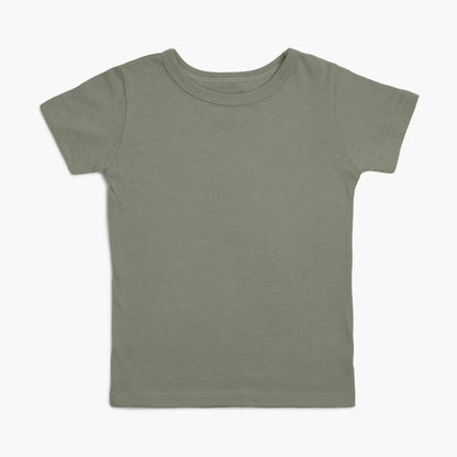 100% Organic Cotton Kids Short Sleeve Tee - Short Sleeve Tshirts - Thyme - Baby Toddler and Kids - mini mioche