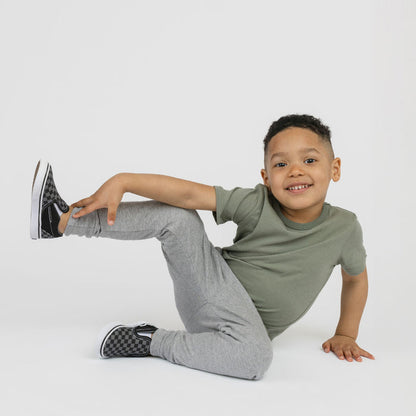 100% Organic Cotton Kids Short Sleeve Tee - Short Sleeve Tshirts - Thyme - Baby Toddler and Kids - mini mioche