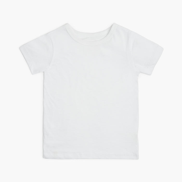 Cloud Short Sleeve Tee - 100% GOTS Certified Organic Cotton Short Sleeve Tees for Kids - White - Toddlers to Teens - Made in Canada - mini mioche