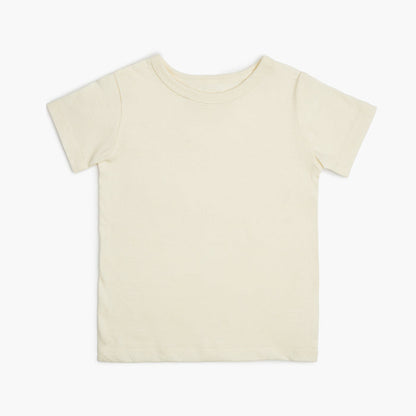 Cloud Short Sleeve Tee - 100% GOTS Certified Organic Cotton Short Sleeve Tees for Kids- Natural - Toddlers to Teens - Made in Canada - mini mioche