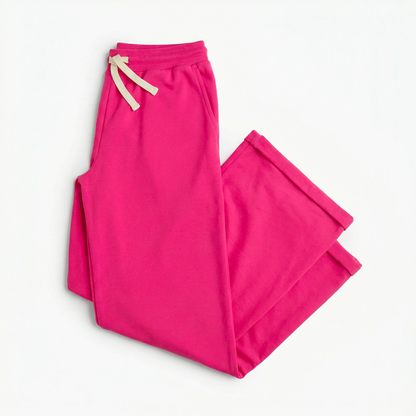 Cloud Wide Leg - 100% GOTS-Certified Organic Cotton Pants - Freesia - Made in Canada - Toddler and Kids and Teens - mini mioche