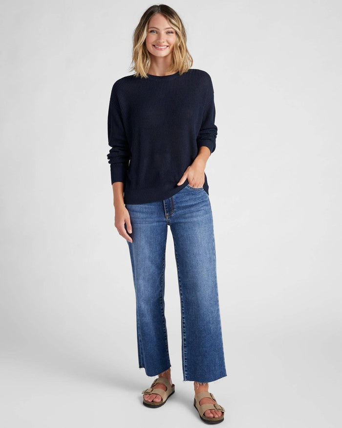 Coastal Crewneck Sweater: Navy