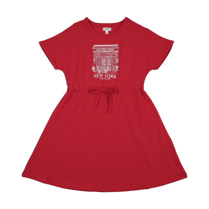 Coffee Shop Short Sleeve Dress