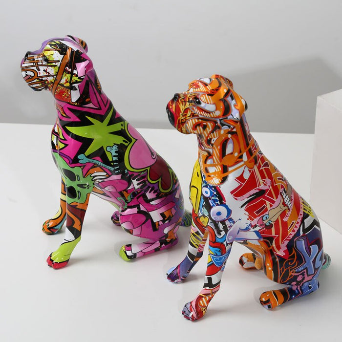 Colorful Boxer Figure