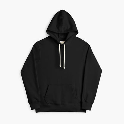 Organic Cotton Men and Women French Terry Hoodie Sweatshirt - Cozy Hoodie - Black - Hoodies Made in Canada - mini mioche
