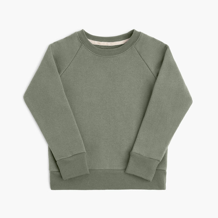 Cozy Pullver - Organic Cotton French Terry Kids Sweatshirt - Thyme - Toddler and Kids Sweatshirts - Made in Canada - mini mioche