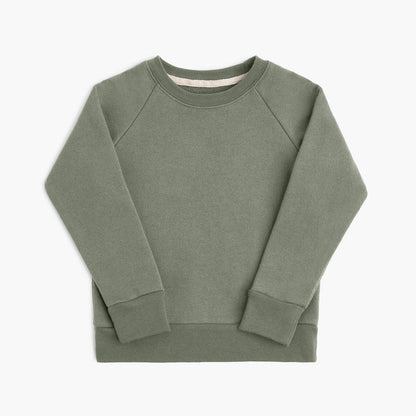 Cozy Pullver - Organic Cotton French Terry Kids Sweatshirt - Thyme - Toddler and Kids Sweatshirts - Made in Canada - mini mioche