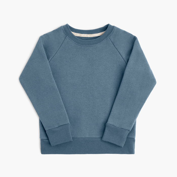 French Terry Crew Raglan - Sweatshirts - River - 12-18 months - mini mioche