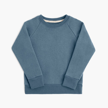 French Terry Crew Raglan - Sweatshirts - River - 12-18 months - mini mioche