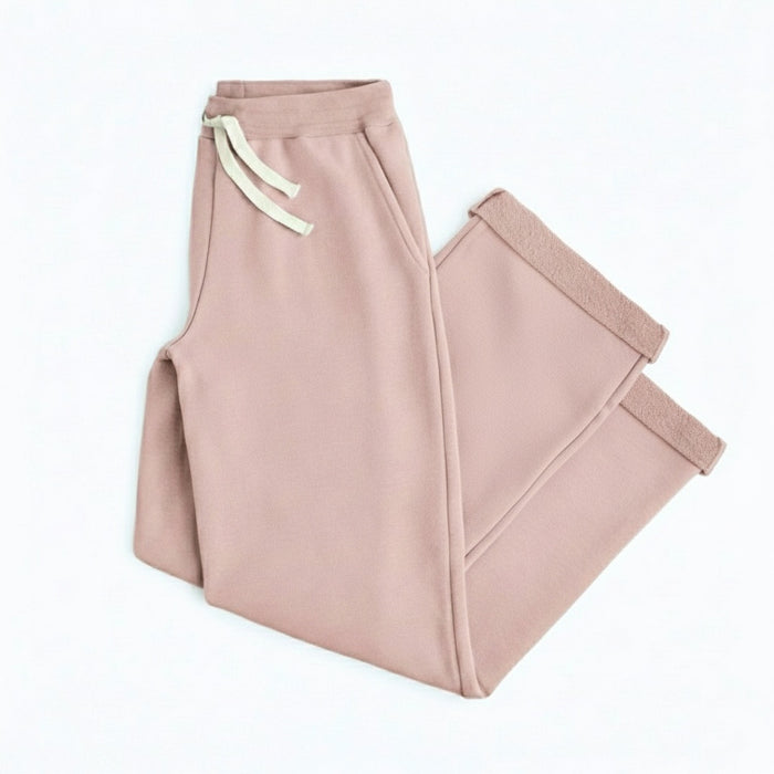 Cozy Wide Leg Pants - 100% GOTS-Certified Organic Cotton French Terry Kids Sweatpants - Blossom - Joggers Made in Canada - Toddlers Kids Tweens and Teens - mini mioche