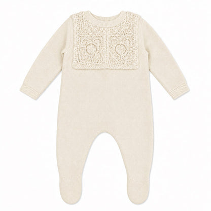 Crochet Knit Collar Footie
